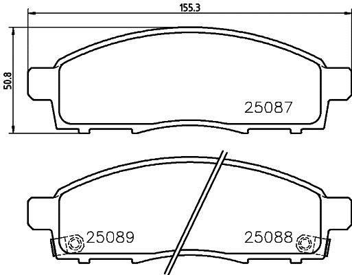 P54 055 BREMBO (Германия) Гальмівні колодки дискові BREMBO