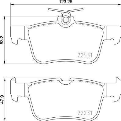 P24 175 BREMBO (Германия) Гальмівні колодки дискові BREMBO