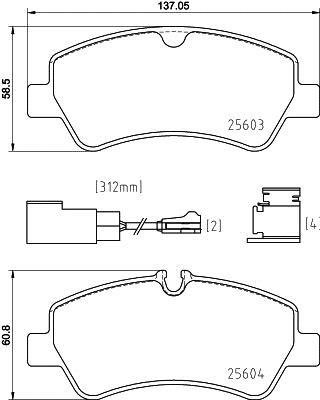 P24 187 BREMBO (Германия) Гальмівні колодки дискові BREMBO