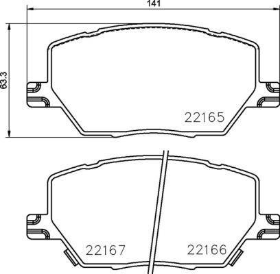 P23 164 BREMBO (Германия) Гальмівні колодки дискові BREMBO