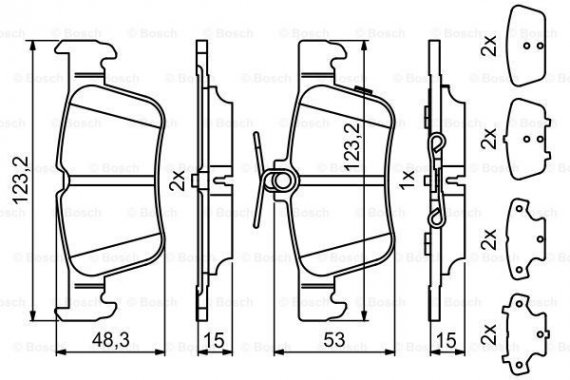 0986494839 BOSCH Тормозные колодки дисковые BOSCH