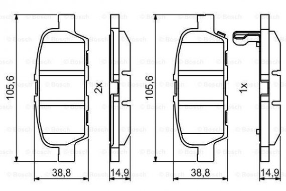 0986494857 BOSCH Тормозные колодки дисковые BOSCH