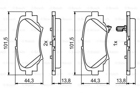 0986494803 BOSCH Тормозные колодки дисковые BOSCH