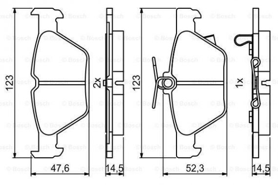 0986494836 BOSCH Тормозные колодки дисковые BOSCH