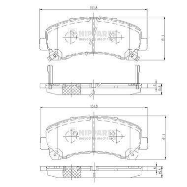 Тормозные колодки Nipparts N3609011
