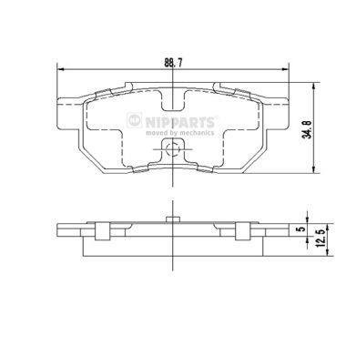 J3614002 NIPPARTS (Нидерланды) Тормозные колодки Nipparts