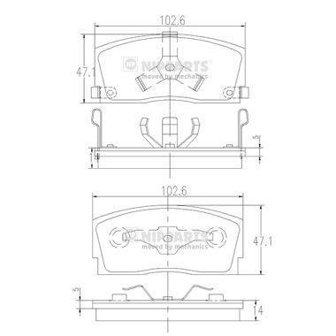 J3606006 NIPPARTS (Нидерланды) Тормозные колодки Nipparts