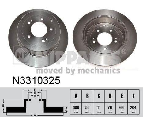 N3310325 NIPPARTS (Нидерланды) Тормозной диск