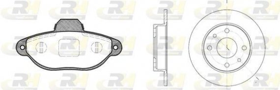 8414.00 ROADHOUSE Гальмівний комплект (Диски RH 6110.00 + Колодки RH 2414.01) ROADHOUSE