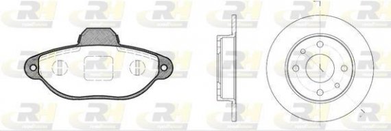 8414.01 ROADHOUSE Гальмівний комплект (Диски RH 6110.00 + Колодки RH 2414.20) ROADHOUSE