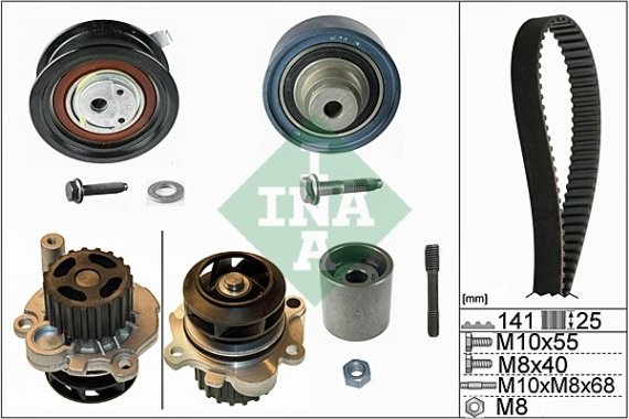 530 0361 31 INA (Germany) Водяний насос + комплект зубчатого ременя INA