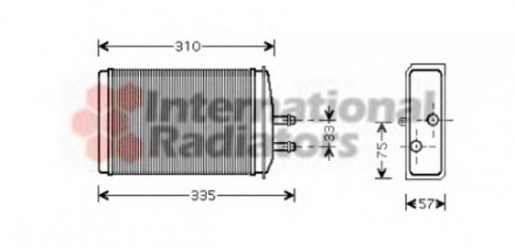 76006016 Van Wezel Радіатор обігрівача SKODA FELICIA (6U) (94-) 1.3 (вир-во Van Wezel)