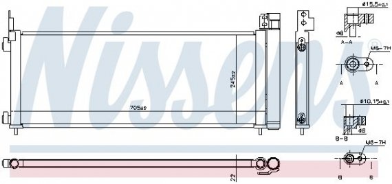 941179 NISSENS (Дания) Конденсер TOYOTA RAV 4 IV (#A40) (12-) 2.5 HYBRID NISSENS