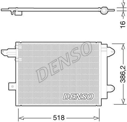 DCN02005 DENSO (Япония) Радиатор кондиционера AUDI A4 (8E2, B6) 00-04, A4 (8EC, B7) 04-08, A4 Avant (8E5, B6) 01-04