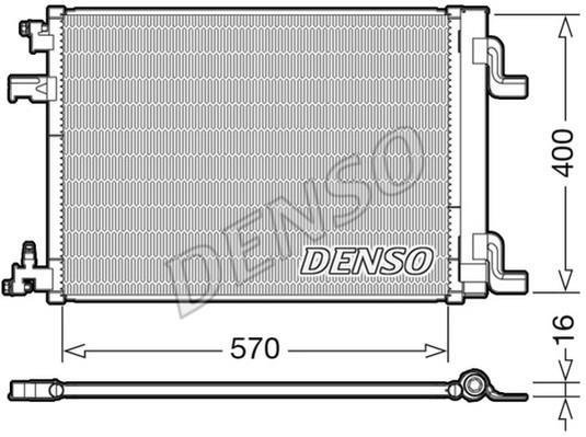 DCN20001 DENSO (Япония) Радіатор кондиціонера OPEL ASTRA J 09-15, ASTRA J Sports Tourer 10-15, ASTRA J седан 12-15