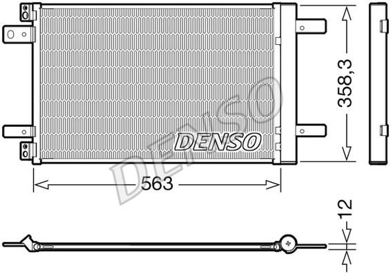 DCN21032 DENSO (Япония) Радиатор кондиционера CITROEN BERLINGO (K9) 18-, BERLINGO (K9) 18-, BERLINGO (B9) 16-