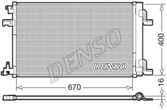 DCN20002 DENSO (Япония) Радиатор кондиционера OPEL ASTRA J 14-15, CASCADA (W13) 13-н.в., INSIGNIA 13-17