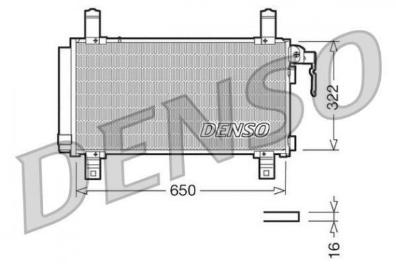 DCN44006 DENSO (Япония) Радиатор кондиционера MAZDA 6 (GG) 02-07, 6 (GH) 07-, 6 Hatchback (GG) 02-07