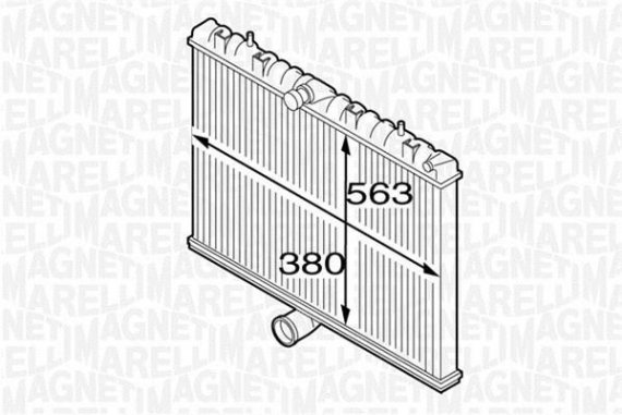 350213127300 MAGNETI MARELLI (Италия) Радиатор основной CITROEN JUMPY 07-16;FIAT Scudo 07-16;PEUGEOT EXPERT 07-16