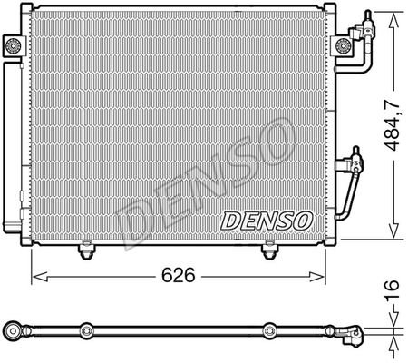 DCN45009 DENSO (Япония) Радиатор кондиционера MITSUBISHI Pajero IV 07-н.в.