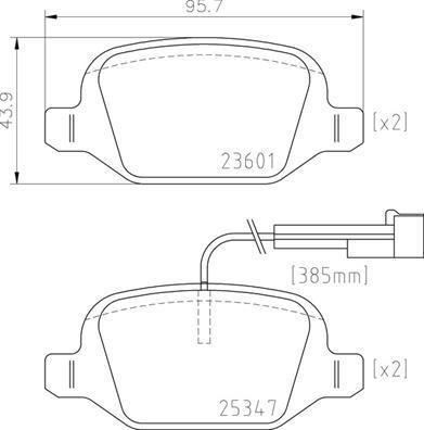 P23 181 BREMBO (Германия) Гальмівні колодки дискові BREMBO