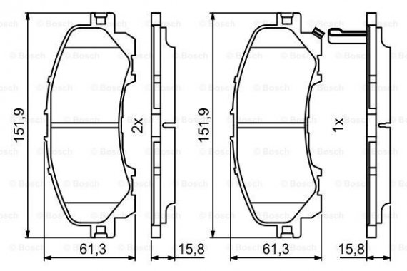 0986494821 BOSCH Тормозные колодки дисковые BOSCH