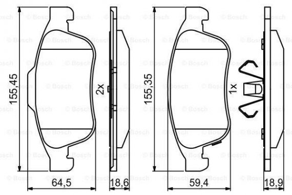 0986494826 BOSCH Тормозные колодки дисковые BOSCH