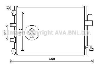 FD5487D AVA COOLING Радиатор кондиционера FORD Focus/C-Max 11+ (Ava)