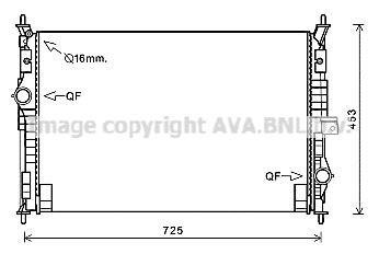 PE2386 AVA COOLING Радиатор охлаждения CITROEN BERLINGO/C4/PEUGEOT 3008/OPEL VIVARO (Ava)