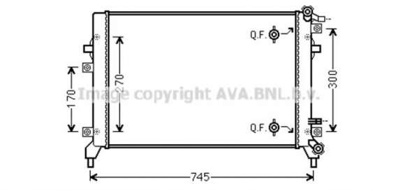 VNA2338 AVA COOLING Радиатор охлаждения двигателя VAG Golf VII 1,5i 1,6d 2,0d / Passat 1,6d 2,0d 15>