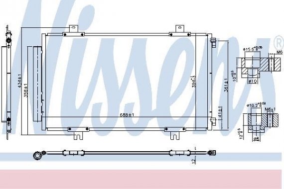 940746 NISSENS (Дания) Конденсер SUZUKI VITARA (LY) (15-) 1.6 i NISSENS