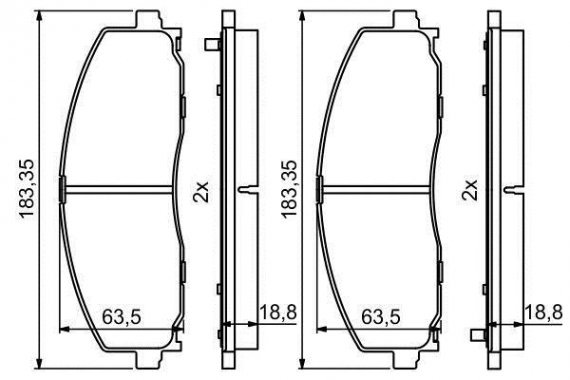 0986494769 BOSCH Гальмівні колодки дискові BOSCH