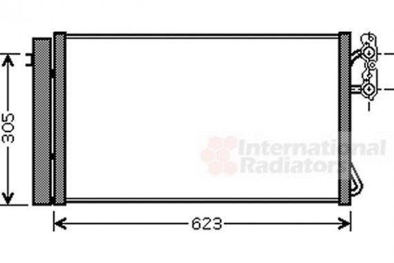 06005296 Van Wezel Радиатор кондиционера BMW1(E87/8)-3(E90/1) DIES (выр-во Van Wezel)