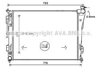 HY2423 AVA COOLING Радиатор охлаждения двигателя (HY2423) AVA