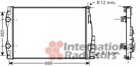 43002387 Van Wezel Радіатор охолодження MEGANE2/SCENIC2 dCi 05- (вир-во Van Wezel)