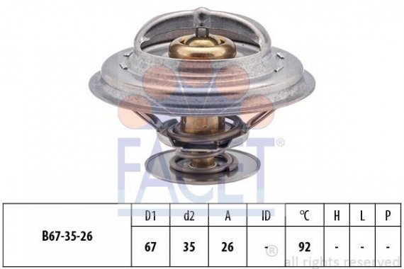 7.8302S FACET Термостат BMW 3(E36)/5(E39) 1.6-2.8 i 89-00 (92C) з прокладкою (7.8302S) FACET