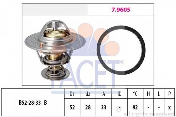 7.8928 FACET Термостат Ford Connect 1.0 EcoBoost 13-> (7.8928) FACET