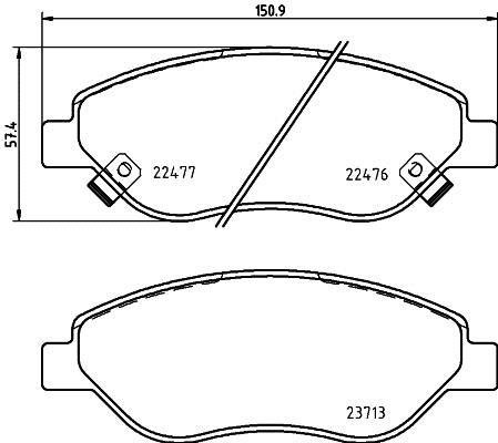 P23 178 BREMBO (Германия) Гальмівні колодки дискові BREMBO