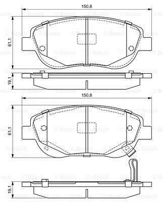 0986494682 BOSCH Гальмівні колодки дискові BOSCH