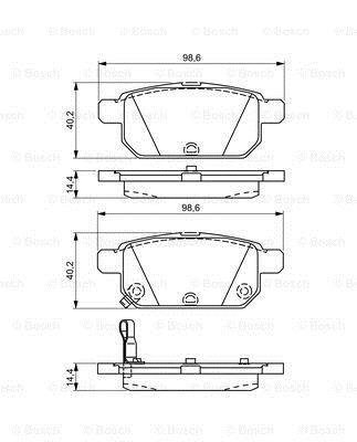 0986495301 BOSCH Гальмівні колодки дискові BOSCH