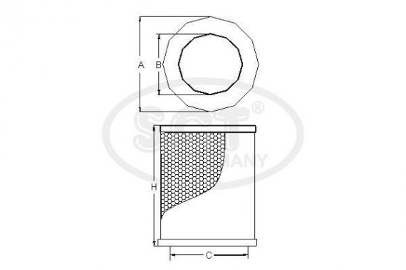 SB2359 SCT Фильтр воздушный NISSAN Pick Up / Navara (720, D21, D22) 2.5 Di (02-05) (SB 2359) SCT