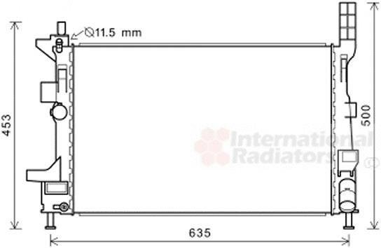 18002578 Van Wezel Радиатор охлаждения FORD FOCUS/TRANSIT (пр-во Van Wezel)