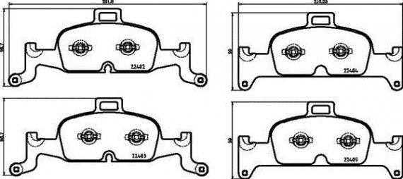 P85 164 BREMBO (Германия) Гальмівні колодки дискові BREMBO