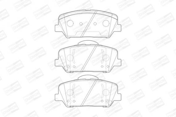 573447CH CHAMPION Колодки гальмові дискові передні Kia Optima (10-), Ceed (15-)/Hyundai i30 (11