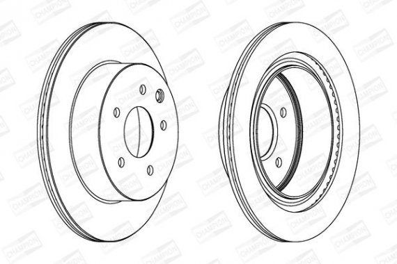 562280CH CHAMPION Диск гальмівний задній (ціна за 2шт.) Nissan X-Trail, Renault Koleos (562280CH) C