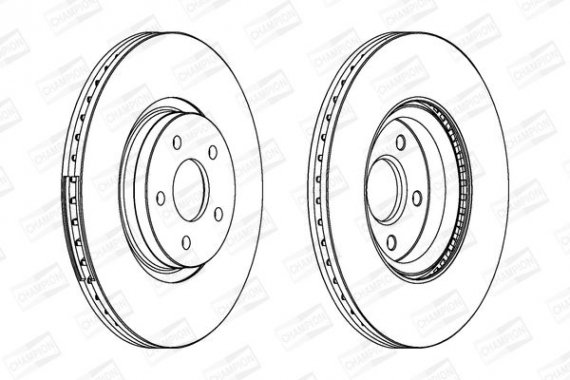 562434CH1 CHAMPION Диск гальмівний передній (ціна за 1шт..) Ford C-Max (07-)/Volvo S40 II, V40 (56243