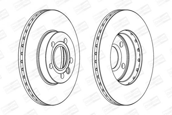 562043CH CHAMPION Диск тормозной передний (цена за 2шт.) Ford Galaxy (95-)/VW Sharan (95-) (562043