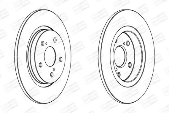 562659CH CHAMPION Диск гальмівний задній (ціна за 2шт.) Toyota Avensis (09-) (562659CH) CHAMPION