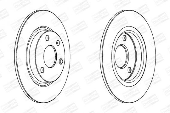 561359CH CHAMPION Диск тормозной передний (цена за 2шт.) Citroen, Peugeot (561359CH) CHAMPION