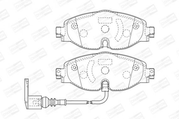 573390CH CHAMPION Колодки гальмові дискові передні AUDI A3 (8V1) (573390CH) CHAMPION